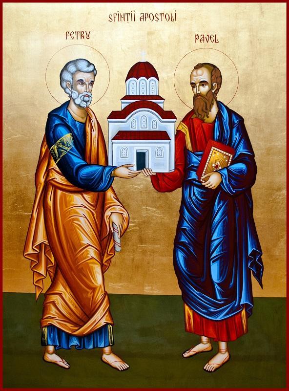 Pictură cu hramul "Sfinţii Apostoli Petru şi Pavel"